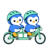 Tandem Together sticker from Blue Pebble