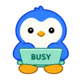 Busy Right Now sticker from Blue Pebble