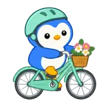 Flower Basket Ride sticker from Blue Pebble