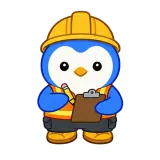 Hard Hat Shift sticker from Blue Pebble