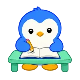 Homework Time sticker from Blue Pebble