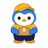 Delivery at Your Door sticker from Blue Pebble