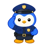 Officer Reporting sticker from Blue Pebble