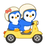 Scooter Together sticker from Blue Pebble