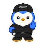 Security Check sticker from Blue Pebble