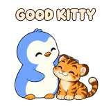 GOOD KITTY · Blue Pebble sticker from Express Yourself