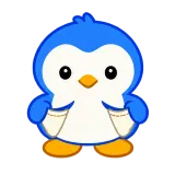 No Money Penguin sticker from Chat Reactions