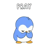 Pray · Blue Pebble sticker from Express Yourself