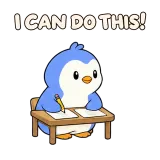 I CAN DO THIS! · Blue Pebble sticker from Express Yourself