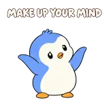 MAKE UP YOUR MIND · Blue Pebble sticker from Express Yourself