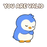 YOU ARE VALID · Blue Pebble sticker from Express Yourself