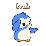 bruh · Blue Pebble sticker from Chat Reactions