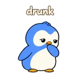 drunk · Blue Pebble sticker from Chat Reactions