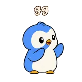 gg · Blue Pebble sticker from Chat Reactions