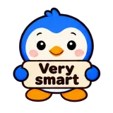 Very smart · Blue Pebble sticker from Chat Signs
