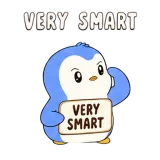 Very smart · Blue Pebble sticker from Chat Signs