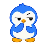 Sus Penguin sticker from Chat Reactions