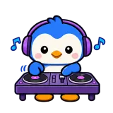 DJ Time · Blue Pebble sticker from Express Yourself
