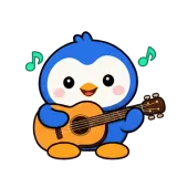 Guitar Jam · Blue Pebble sticker from Express Yourself
