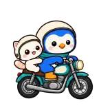 Motorbike Together · Blue Pebble sticker from On the Go