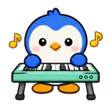 Piano Time · Blue Pebble sticker from Express Yourself
