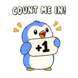 +1 · Blue Pebble sticker from Chat Signs