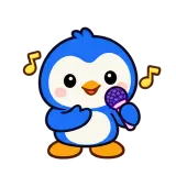 Karaoke Time · Blue Pebble sticker from Express Yourself
