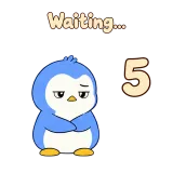 5…4…3…2…1 · Impatient Penguin sticker from Express Yourself