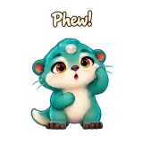 Phew! · Brismania Animals sticker from Chat Reactions