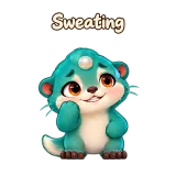 Sweating · Brismania Animals sticker from Chat Reactions