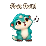 Fluit fluit! · Brismania Animals sticker from Chat Reactions