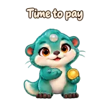Time to pay · Brismania Animals sticker from Chat Reactions