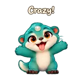 Crazy! · Brismania Animals sticker from Chat Reactions