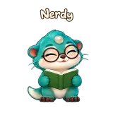 Nerdy · Brismania Animals sticker from Chat Reactions