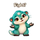 Right? · Brismania Animals sticker from Chat Reactions