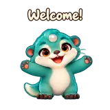 Welcome! · Brismania Animals sticker from Chat Reactions
