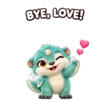 Pearlfin Bye Kiss sticker from Brismania Animals