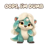 OOPS, I'M DUMB · Brismania Animals sticker from Express Yourself