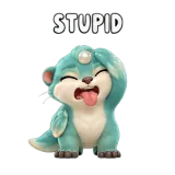 Stupid · Brismania Animals sticker from Express Yourself