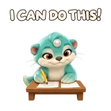 I CAN DO THIS! · Brismania Animals sticker from Express Yourself