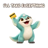 I'LL TAKE EVERYTHING · Brismania Animals sticker from Express Yourself