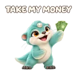 TAKE MY MONEY · Brismania Animals sticker from Express Yourself