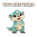 YOU ARE VALID · Brismania Animals sticker from Express Yourself