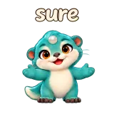 sure · Brismania Animals sticker from Chat Signs