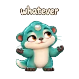whatever · Brismania Animals sticker from Chat Signs