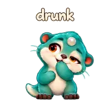 drunk · Brismania Animals sticker from Chat Reactions