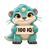 100 IQ · Brismania Animals sticker from Chat Signs