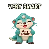 Very smart · Brismania Animals sticker from Chat Signs
