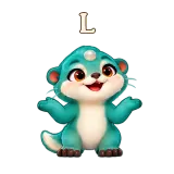 L · Brismania Animals sticker from Chat Reactions
