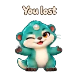 You lost · Brismania Animals sticker from Chat Reactions